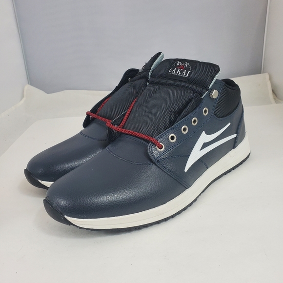 Lakai Mens Size 11.5 Skateboard Shoes Griffin Boot Navy Leather - Picture 1 of 9